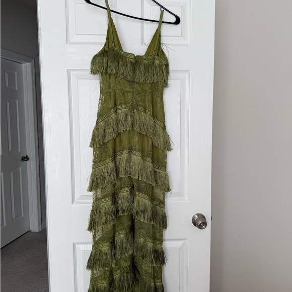 Green Fringe Layered jumpsuit MISGUIDED - Picture 2 of 3